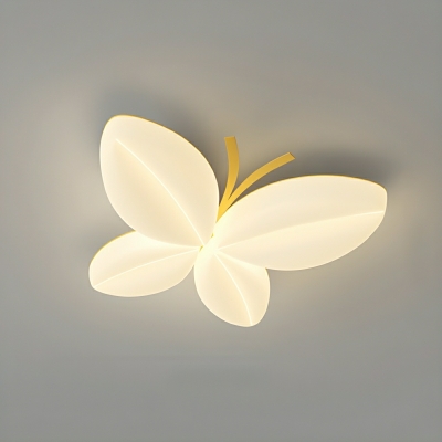 Modern White Flush Mount Ceiling Light with Down Shade and Third Gear Color Temperature