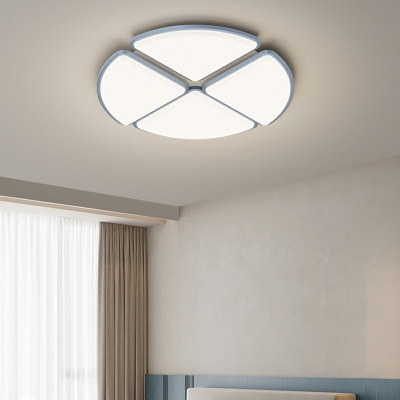 Modern White LED Flush Mount Ceiling Light with Acrylic Shade for Residential Use