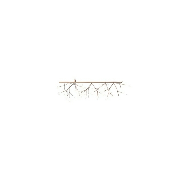 Bronze Sputnik Chandelier with White Acrylic Shades and LED Bulbs for Modern Style Ambience