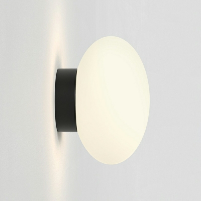 Modern Frosted Glass Wall Sconce with Ambient White Light and Rocker Switch