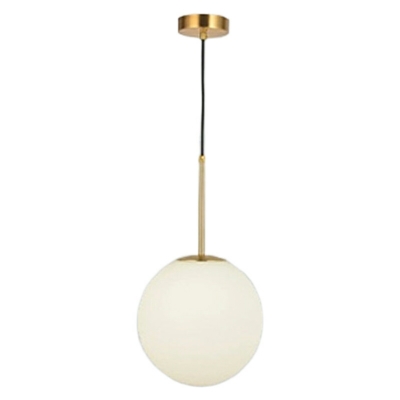Modern Glass Globe Pendant with Adjustable Hanging Length and Clear Glass Shade for Residential Use