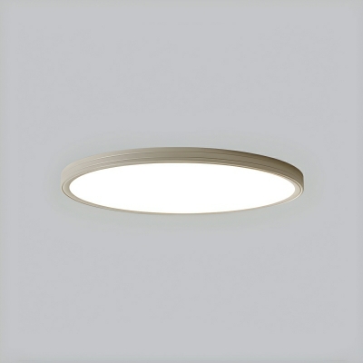 Modern White Circle Flush Mount Ceiling Light with LED Bulbs