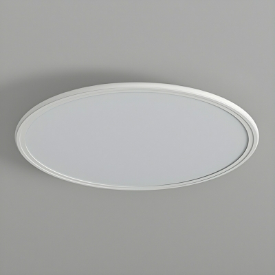 Modern White Circle LED Flush Mount Ceiling Light with Acrylic Shade