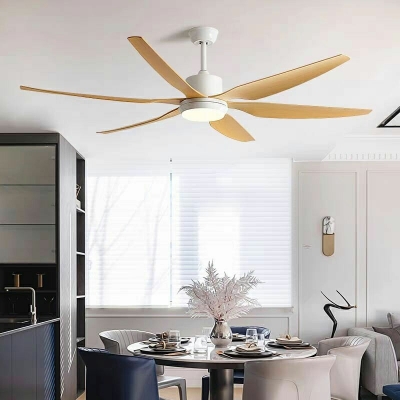 Modern Ceiling Fan with Remote and Wall Control, 6 ABS Plastic Blades, and Standard/Classic Design