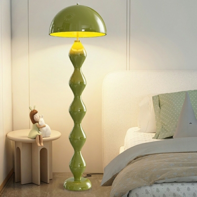 Modern Ceramic Dome Floor Lamp with LED Bulb for Contemporary Residential Use
