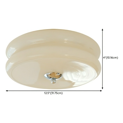 Modern Glass Flush Mount Ceiling Light with Downward Shade and Adjustable Color Temperature