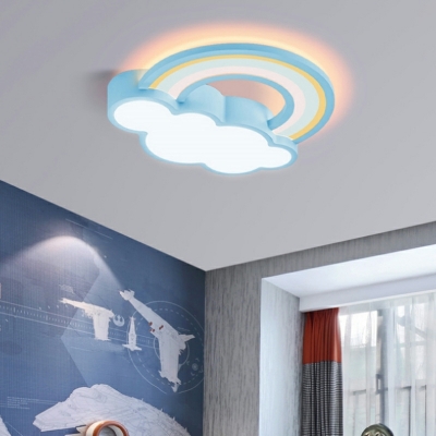 Modern LED Flush Mount Ceiling Light with Acrylic Shade for Residential Use
