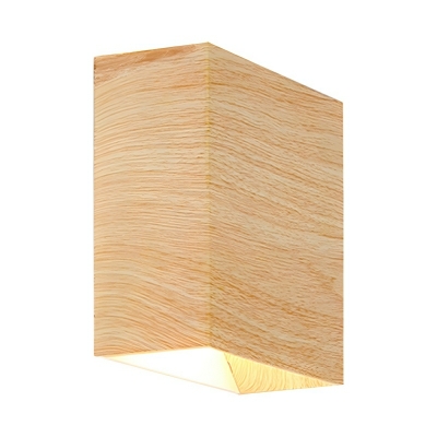 Modern Yellow LED Acrylic Wall Lamp, Hardwired with Up & Down Light for Residential Use