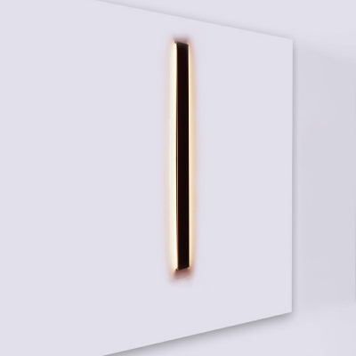 Hardwired Modern Black Linear 1-Light Wall Sconce with White Aluminum Shade