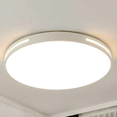 Modern Circle LED Bulbs Flush Mount Ceiling Light in White Acrylic Shade