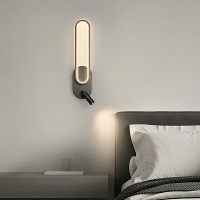 Modern Hardwired Wall Sconce with LED Bulbs and Metal Construction for Residential Use