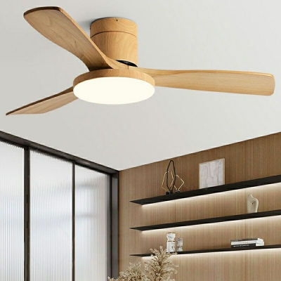 Modern Ceiling Fan with Remote and Wall Control 3 ABS Plastic Blades and Standard/Classic Design