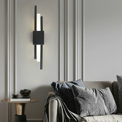 Modern Geometric 1-Light Hardwired Wall Sconce with White Acrylic Shade - Third Gear