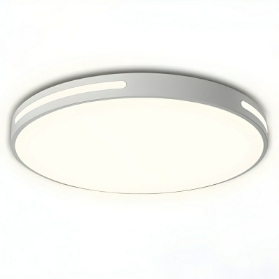 White Acrylic Modern LED Flush Mount Ceiling Light with 1 Downward-facing Shade