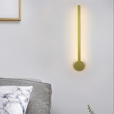 Hardwired Modern Linear 1-Light Wall Sconce with White Aluminum Shade