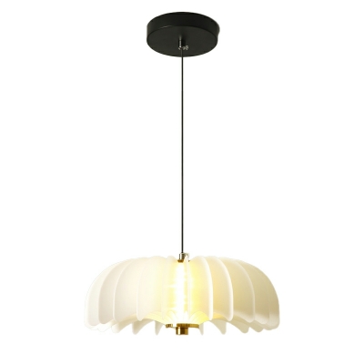 Art Deco Beige Pendant Light with Adjustable Color Temperature and Acrylic Shade