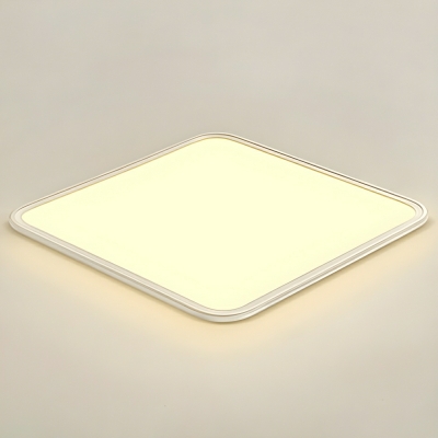 Modern LED Flush Mount Ceiling Light with White Square Acrylic Shade for Residential Use