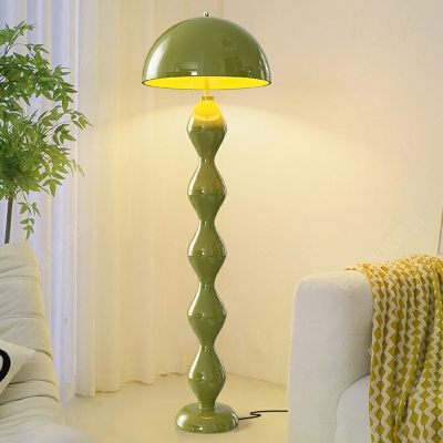 Modern Plug-In Electric Floor Lamp with Iron Shade and Contemporary Design