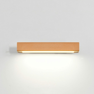 Modern Style Linear Wooden Wall Light Iron Wall Sconces
