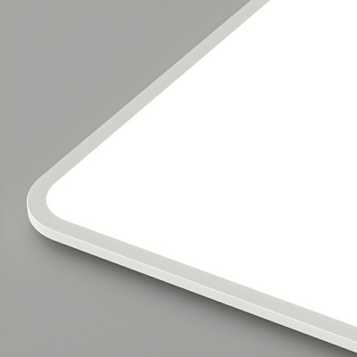 Modern White LED Flush Mount Ceiling Light with Acrylic Shade
