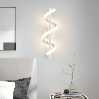 Modern Geometric 1-Light Hardwired Wall Sconce with White Acrylic Shade - White Light