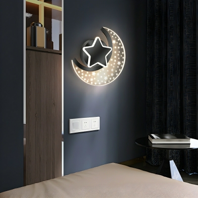 Modern LED Wall Lamp with Acrylic Shade - Hardwired Metal Sconce
