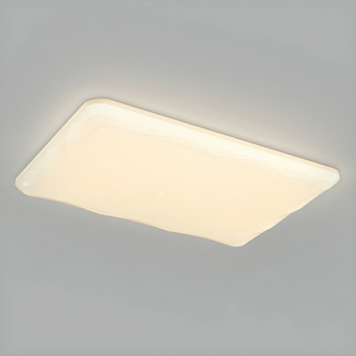 Modern White Flush Mount Ceiling Light with LED Bulbs - Perfect for Residential Use by Women