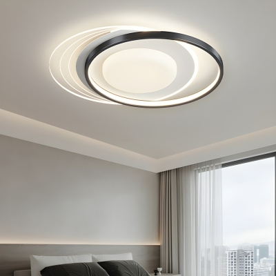 Modern Acrylic LED Bulb Flush Mount Ceiling Light with Ambient Shade for Residential Use