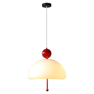 Modern Glass Dome Pendant Light with Adjustable Hanging Length and Clear Glass Shade
