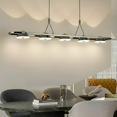 Modern LED Cone Island Light with Acrylic Shade and Adjustable Hanging Length
