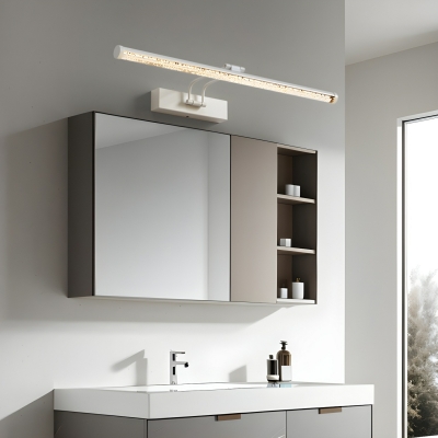 Straight Line White Acrylic Vanity Light with Modern LED Bulbs for Bathroom and Kitchen Decor