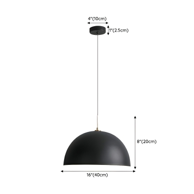 Contemporary Metal Pendant Light with Adjustable Hanging Length and Round Canopy Shape