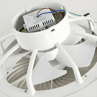 Modern Ceiling Fan with Stepless Dimming Remote Control, ABS Plastic Blades