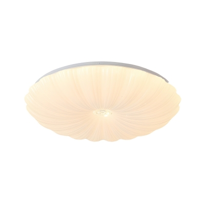 Contemporary LED Acrylic Flush Mount Ceiling Light in White for Residential Use