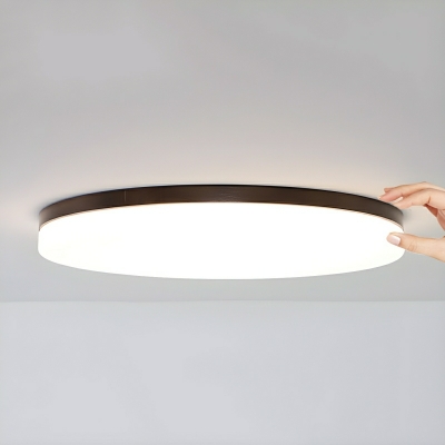 Modern LED Acrylic Flush Mount Ceiling Light - White Shade, Ambient Lighting
