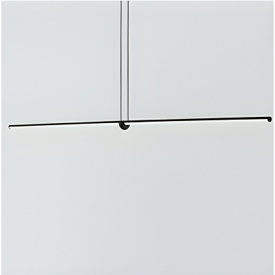 Modern Metal Island Pendant Light with Black Shade and Adjustable Hanging Length