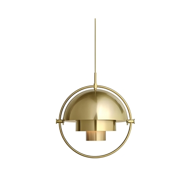 Modern Metal Pendant Light with Adjustable Hanging Length and Iron Shade