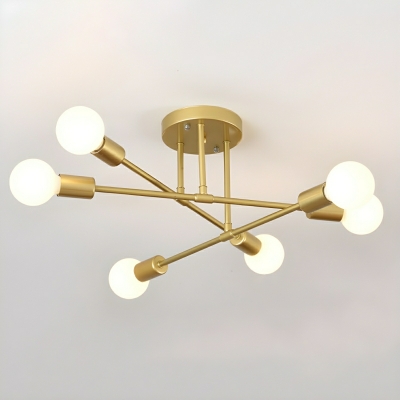 Modern Sputnik Chandelier with Not Adjustable Hanging Length for Residential Use