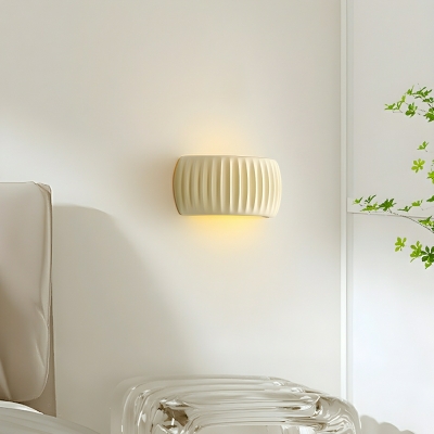 Modern White Double Lamp Metal Wall Sconce with Acrylic Shade Up & Down Lighting