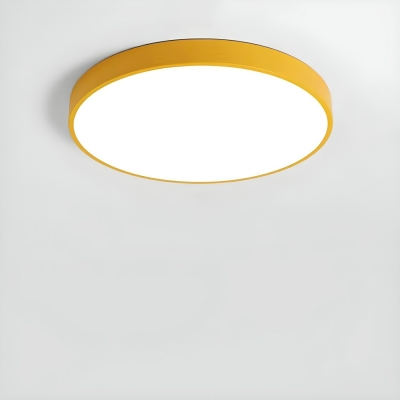 Sleek Acrylic Circle LED Flush Mount Ceiling Light with Downward Shade