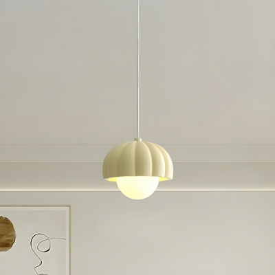 Contemporary Single Light Pendant with Adjustable Hanging Length and Resin Shade