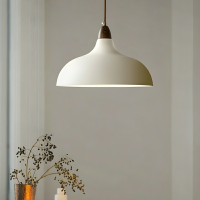 Elegant Modern Iron Pendant Light with Adjustable Hanging Length and White Shade