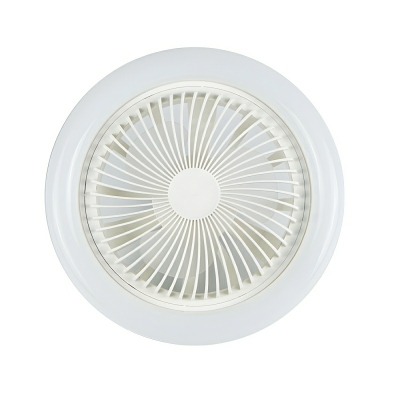 Modern Flushmount Ceiling Fan with Remote Control and Clear Acrylic Blades