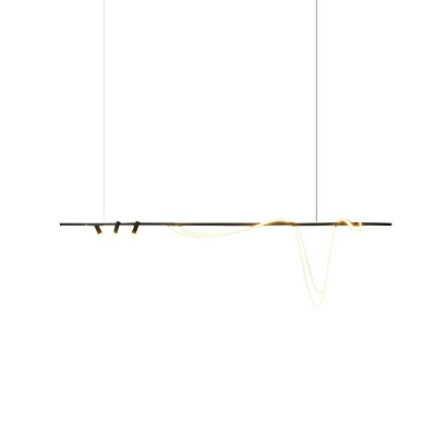 Modern LED Linear Island Light with Adjustable Hanging Length