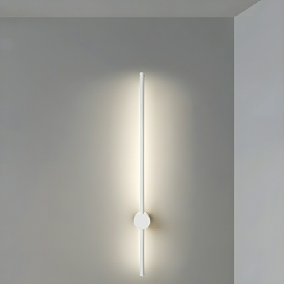 Modern White Linear 1-Light LED Wall Lamp with Acrylic Shade