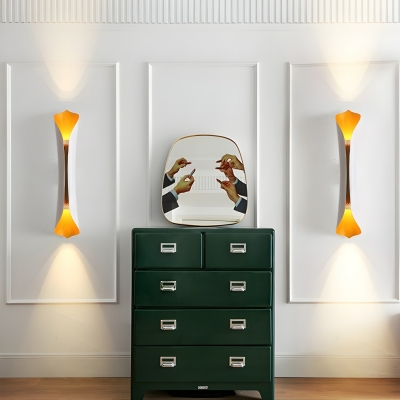 Modern 2-Light Hardwired Gold Wall Sconce with Warm Light and Metal Shades