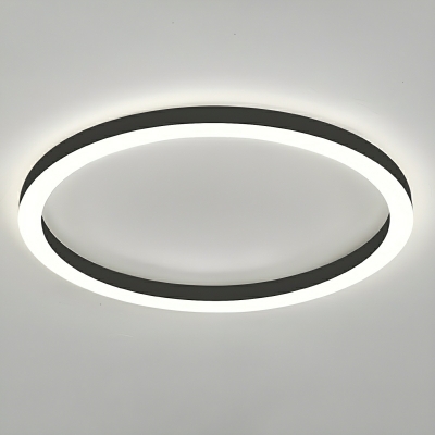 Modern Metal Circle Flush Mount Ceiling Light with LED Bulbs - Perfect for 35-40 Women