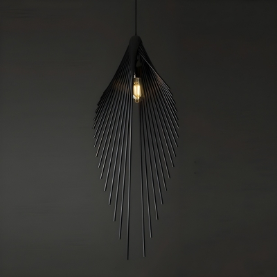 Modern Metal Pendant Light with Adjustable Hanging Length and Cord Mounting