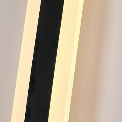 Sleek Black Acrylic Outdoor LED Wall Lamp - Modern Style, Hardwired, 1 Light