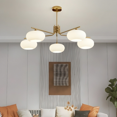 Stylish Modern Clear Glass Globe Chandelier with Adjustable Hanging Length for Residential Use